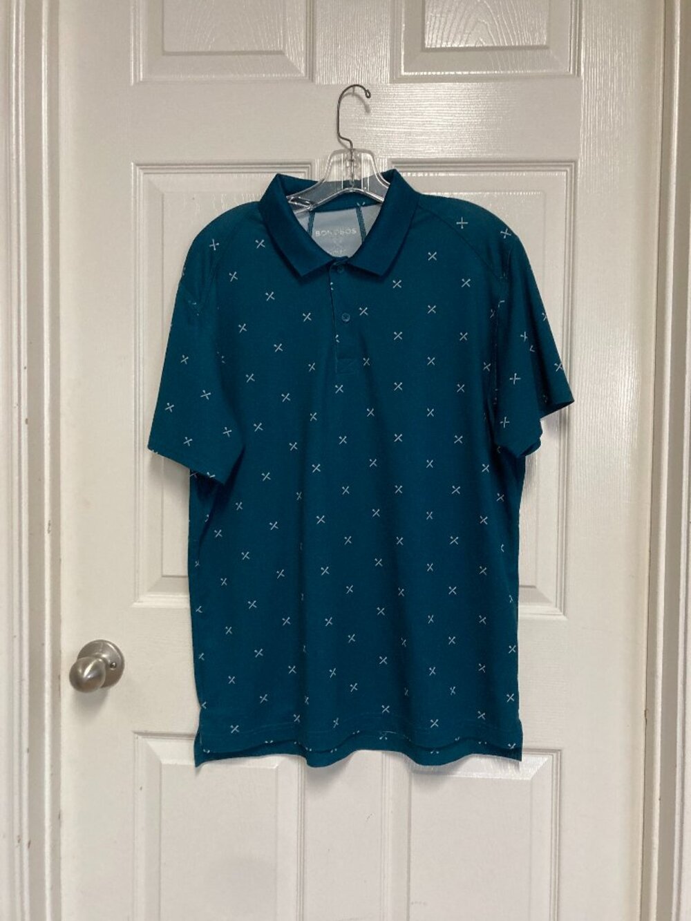 Bonobos slim fit dri fit polo golf shirt green size large Men's